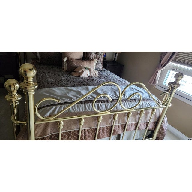 Vintage Dresher Solid Brass Full‑Size Bed – Rare, No Longer Made For Sale - Image 4 of 11
