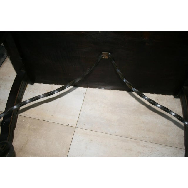 Brown 18th Century Spanish Chestnut and Wrought Iron Table For Sale - Image 8 of 15