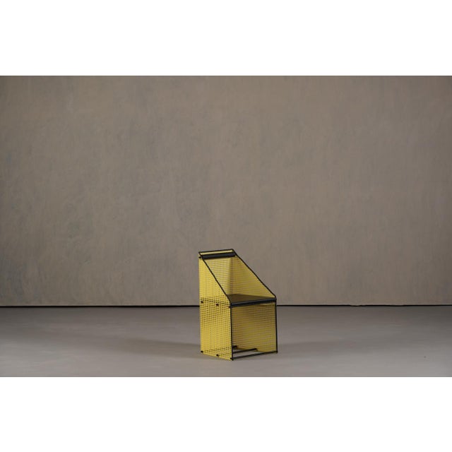 Vintage Yellow Metal Chair by Peter Preller, Germany, 1980s For Sale - Image 13 of 13