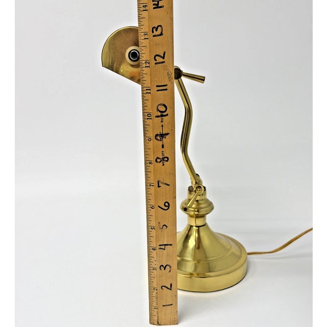 Metal Vintage Mid-Century Modern Adjustable Bankers Piano Desk Lamp For Sale - Image 7 of 7