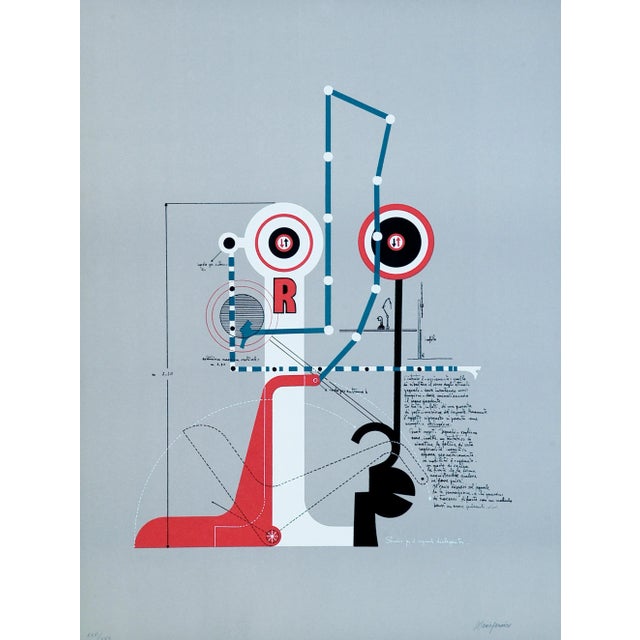 Signals Dialoguing - Original Lithograph by Mario Persico - 1970 ca. For Sale - Image 5 of 5