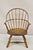 Traditional Antique French Country Colonial Chestnut Oak Wood Small Bowed Windsor Arm Chair For Sale - Image 3 of 12