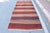 1960s Mid-Century Modern Striped Design Burgundy Turkish Vintage Wool Kilim Rug For Sale - Image 11 of 11