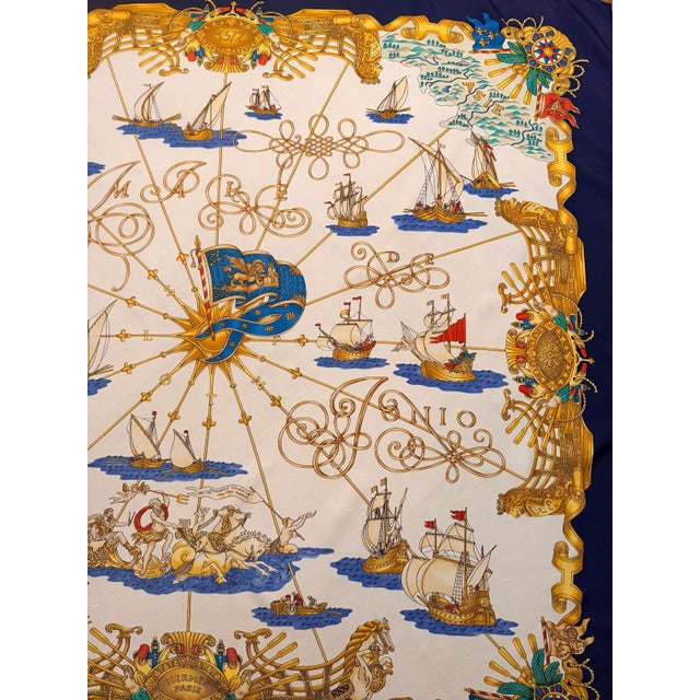 HERMÈS VOILES de LUMIÈRE Silk Scarf designed by Joachim Metz 1995 For Sale - Image 9 of 9