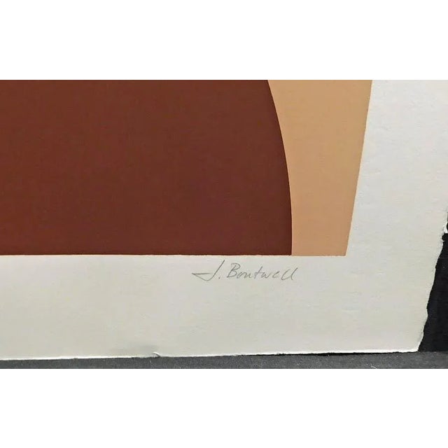 1970s 1970s Jim Boutwell "Untitled" Hand Signed Abstract Serigraph Print For Sale - Image 5 of 6