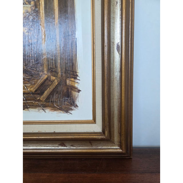 Mid-Century James McCaffery New Orleans Cityscape Oil Painting on Board For Sale - Image 9 of 10