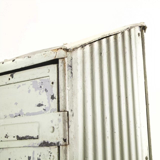 White Three Door Locker by Forge De Strasbourg SNCF, 1920s For Sale - Image 8 of 9
