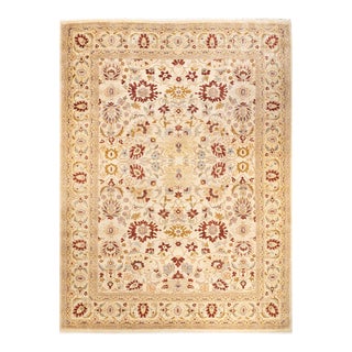 Mogul, One-of-a-Kind Hand-Knotted Area Rug in Ivory, 9' 1" x 12' 1" For Sale