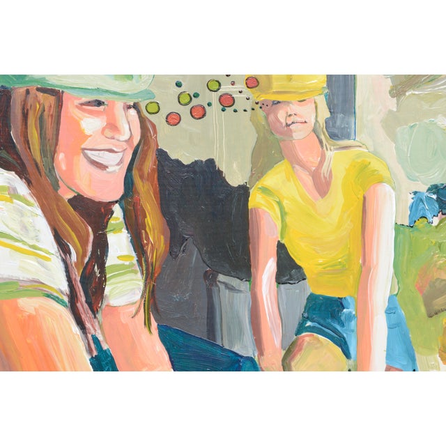 American Cyclists in Love, Bay Area Figurative Movement by Patricia Gren Hayes For Sale - Image 3 of 8