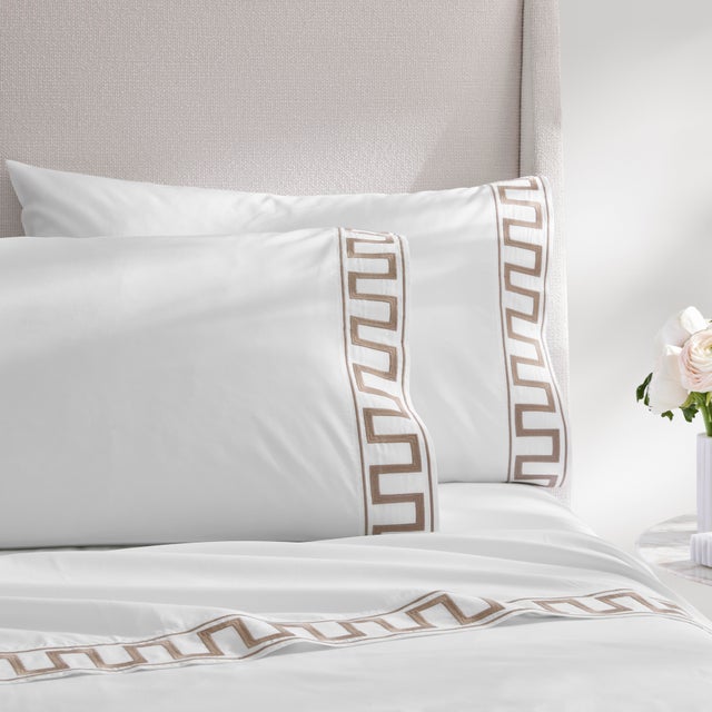 Textile Erin Gates x Kassatex Greek Key Full/Queen Duvet in Taupe For Sale - Image 7 of 7