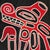 Museum Exhibited 1920s Native American Child's Button Blanket | Northwest Coast Wolf Crest Regalia | Smithee Collection Nacre Wool Robe For Sale - Image 4 of 14