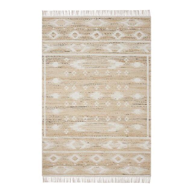 Angela Rose x Loloi Rivers Natural / Ivory 5'-0" x 7'-6" Area Rug For Sale