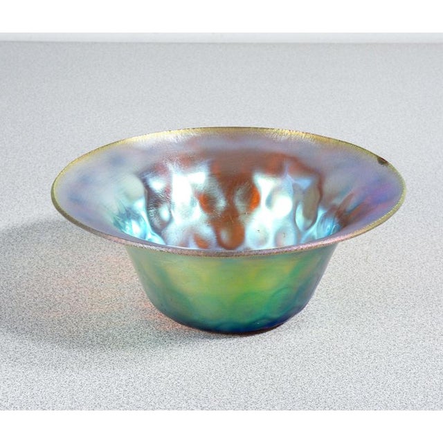 Vase, glass bowl iridescent blown wmf myra series origin germany period 1920s/30s brand wmf model myra series material...