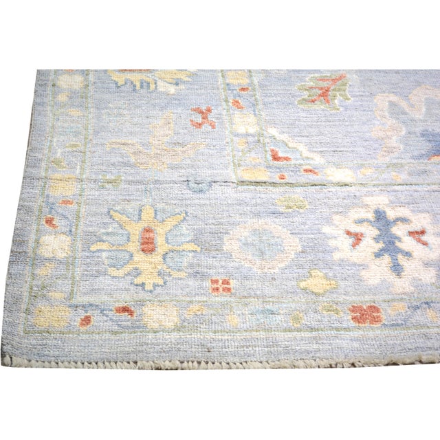 Turkish Oushak Hand Knotted Wool Rug, 9'x12' For Sale - Image 4 of 5