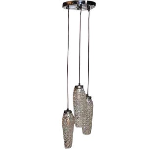 Cascading Ceiling Lamp with 3 Shades, 1960s For Sale
