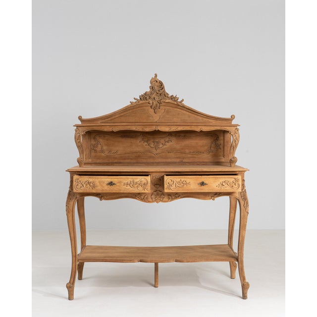 Wood 19th Century France Louis XV Amber Wood Console Table For Sale - Image 7 of 10