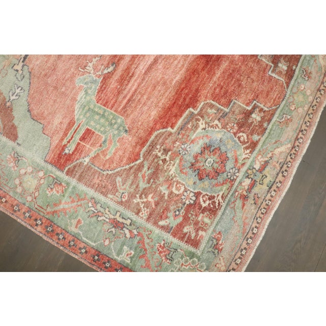 Vintage Zabihi Collection Turkish Pictorial Goat Shephard Rug - 4'11" x 7'9" For Sale - Image 4 of 8