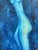 2000 - 2009 Oversized Blue Figural Female Nude Oil Painting, Signed M. Merritt 2004 For Sale - Image 5 of 6
