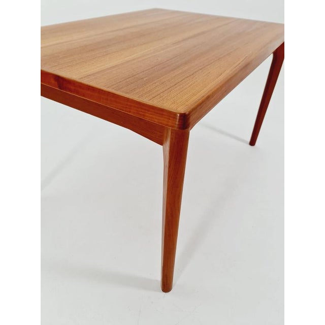 Danish Rectangular Teak Dining Table with Two Extension Leaves by Henning Kjaernulf, Denmark, 1960s For Sale - Image 5 of 11