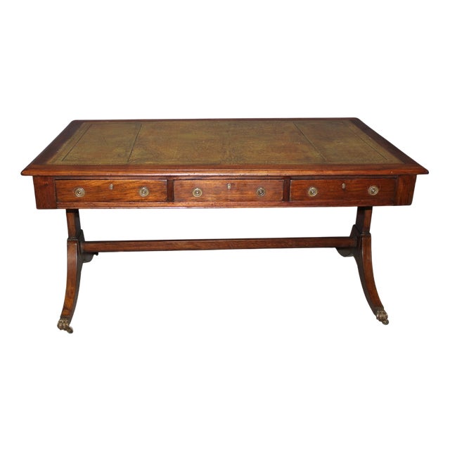 English Mahogany Desk, 1900 For Sale