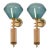 1990s Pair of Blue and Beige Murano Glass Sconces For Sale