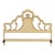 Romweber French Rococo Louis XV Cream Lacquered and Parcel Silver Gilt King Size Headboard, Circa 1950s For Sale
