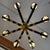 Custom Black + Gold Eight Light Chandelier For Sale - Image 12 of 12