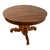 Mid 19th Century Antique Round Carved French Empire Walnut Pedestal Dining Center Table 1850 For Sale - Image 5 of 8