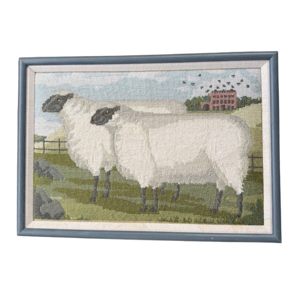 Custom Framed Hand-Embroidered English Country Needlepoints – Set of Four For Sale - Image 4 of 18
