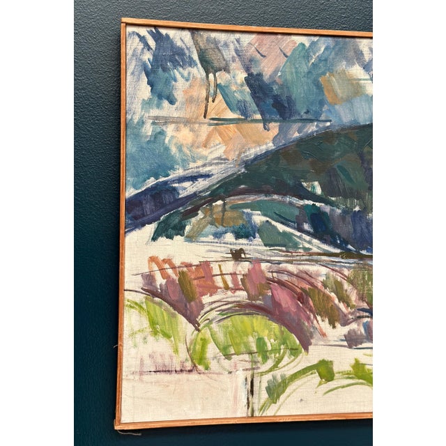 Original swedish oil on canvas – “serene landscape” by s. Ekengren – signed – vintage & framed – 62 × 48 cm (24.4" ×...