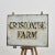 Antique Metal Farm Sign An original metal hanging sign which would have hung at the entrance to Crosscombe Farm in...