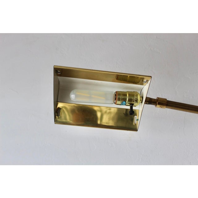 1980s Carsella Lighting Style Mid-Century Counterbalanced Brass Reading Lamp For Sale - Image 10 of 18