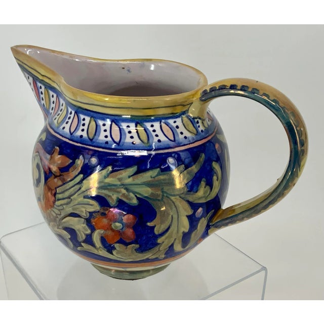 Vintage Italian Majolica Pitcher For Sale - Image 10 of 12