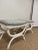 White Vintage X-Frame Stool With White Paint and Greek Key Details-Pair For Sale - Image 8 of 12