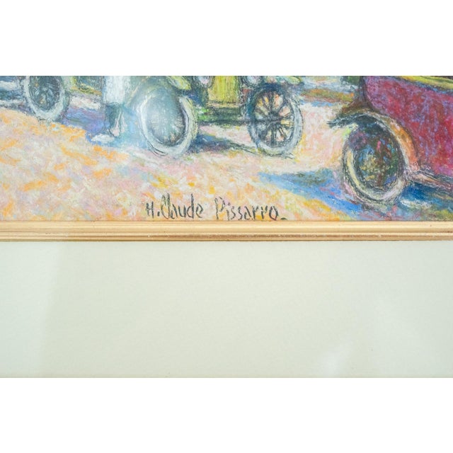 Contemporary 1980s H. Claude Pissarro - Arc De Triomphe Du Carrousel Scene, Pencil With Pastel For Sale - Image 3 of 4