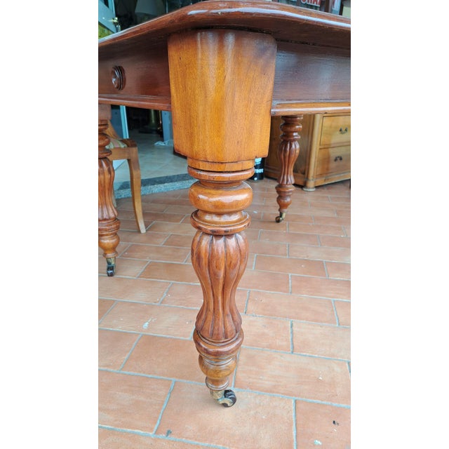 Victorian English Crank Table in Mahogany For Sale - Image 5 of 10