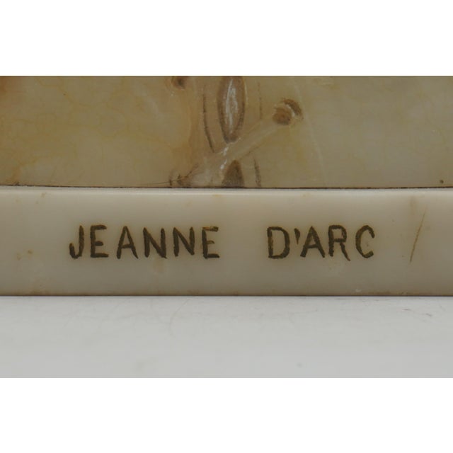 Stone Giuseppe Bessi Jeanne D’Arc Antique Marble Bust Sculpture For Sale - Image 7 of 12