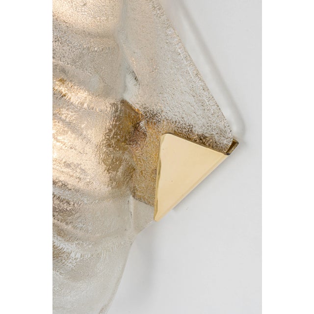 Large German Vanity Angular Murano Glass Sconces by Hillebrand, 1960s, Set of 2 For Sale - Image 8 of 13