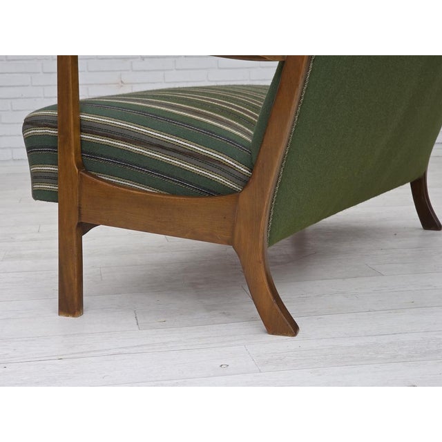 Danish Wool and Beech 2-Seater Sofa, 1960s For Sale - Image 16 of 18