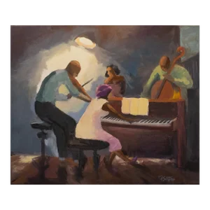 Sweet Melody Jazz Club, Original Oil Painting by Paul Scaturro