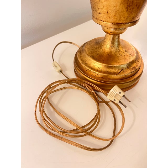 Gold Mid 20th Century Marbro Gilt Tole Accent Lamp For Sale - Image 8 of 11
