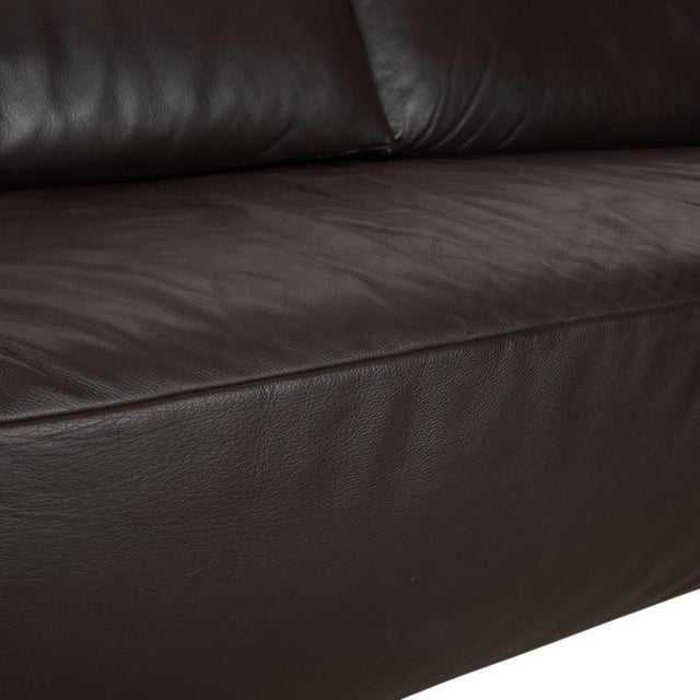 Dark Brown Leather Volare Corner Sofa with Manual Function from Koinor For Sale - Image 4 of 13
