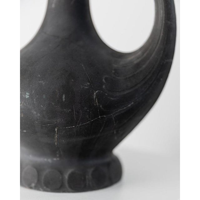 Antique Sculptural Black Lavanite Stone Vase, 1920s For Sale - Image 13 of 14