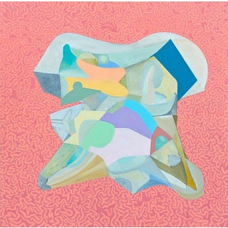 Peter Healy "Solo 1" Contemporary Colorful Vibrant Abstract Geometric Hard-Edge Painting, 2021-2023 For Sale