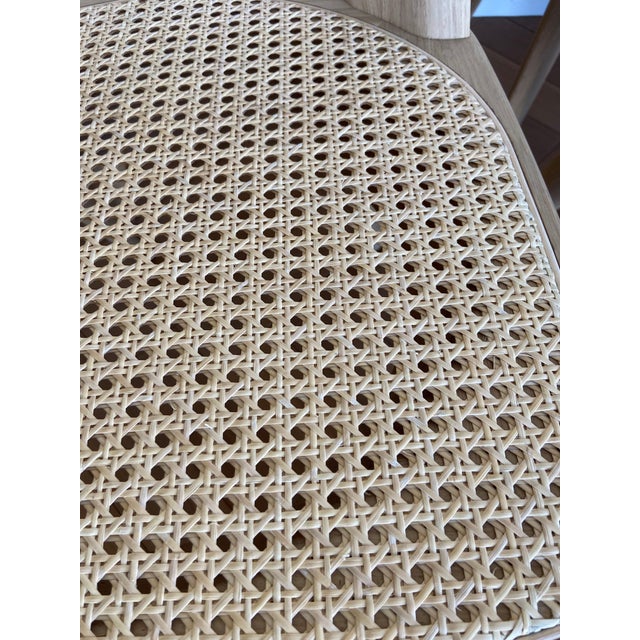 Contemporary Set of 4 Armless BassamFellows Brutus Chairs - Raw Oak & Double Caned Seats, Hand-Made in Italy For Sale - Image 3 of 11