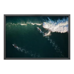 Bottom Turn by Mike Kelley Print with Black Frame - 48 X 72