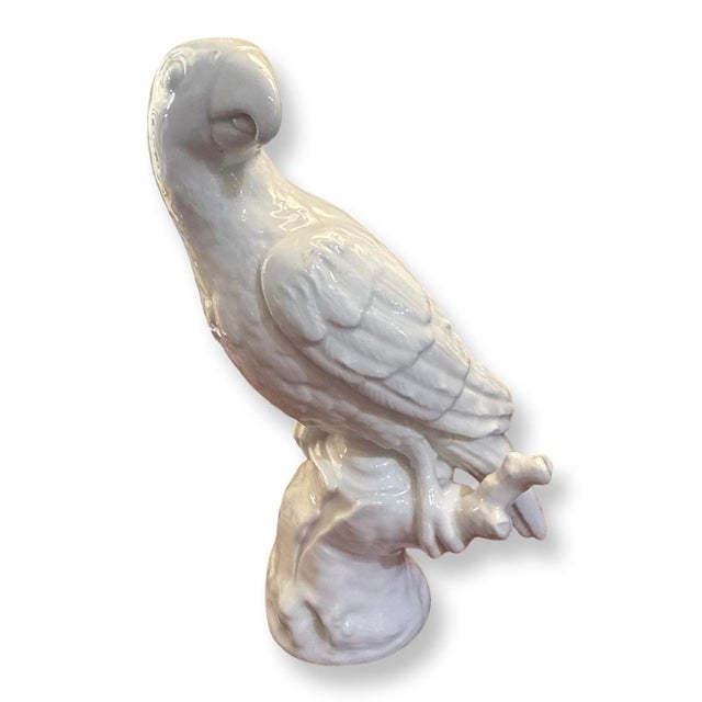 Vintage English Decorative Porcelain White Parrot
