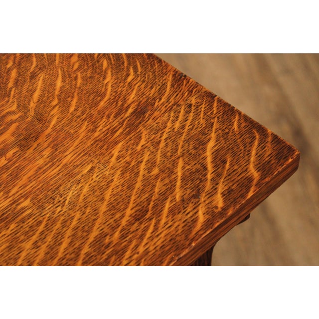 Antique Arts & Crafts Oak Etagere For Sale - Image 4 of 12