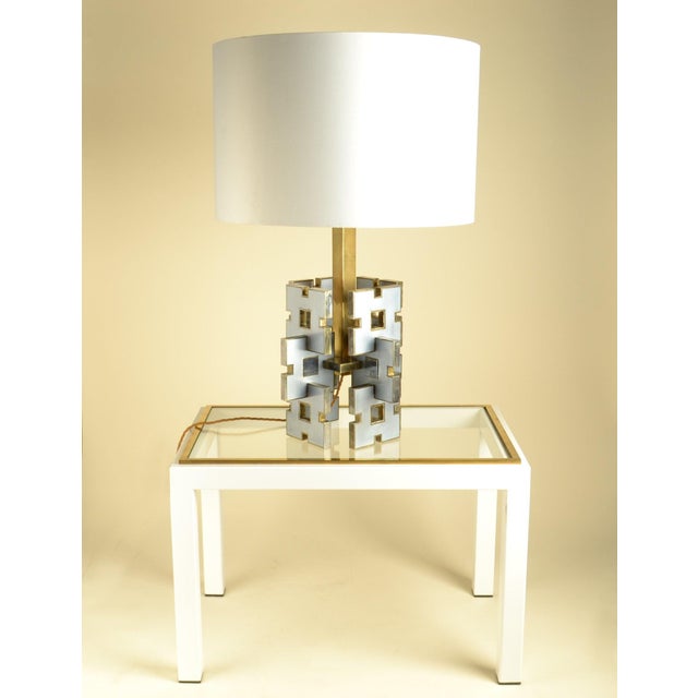 Geometric Table Lamp by Gaetano Sciolari, 1970s For Sale - Image 3 of 11