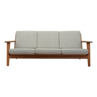 Danish Oak Sofa by Hans J. Wegner for Getama, 1960s For Sale